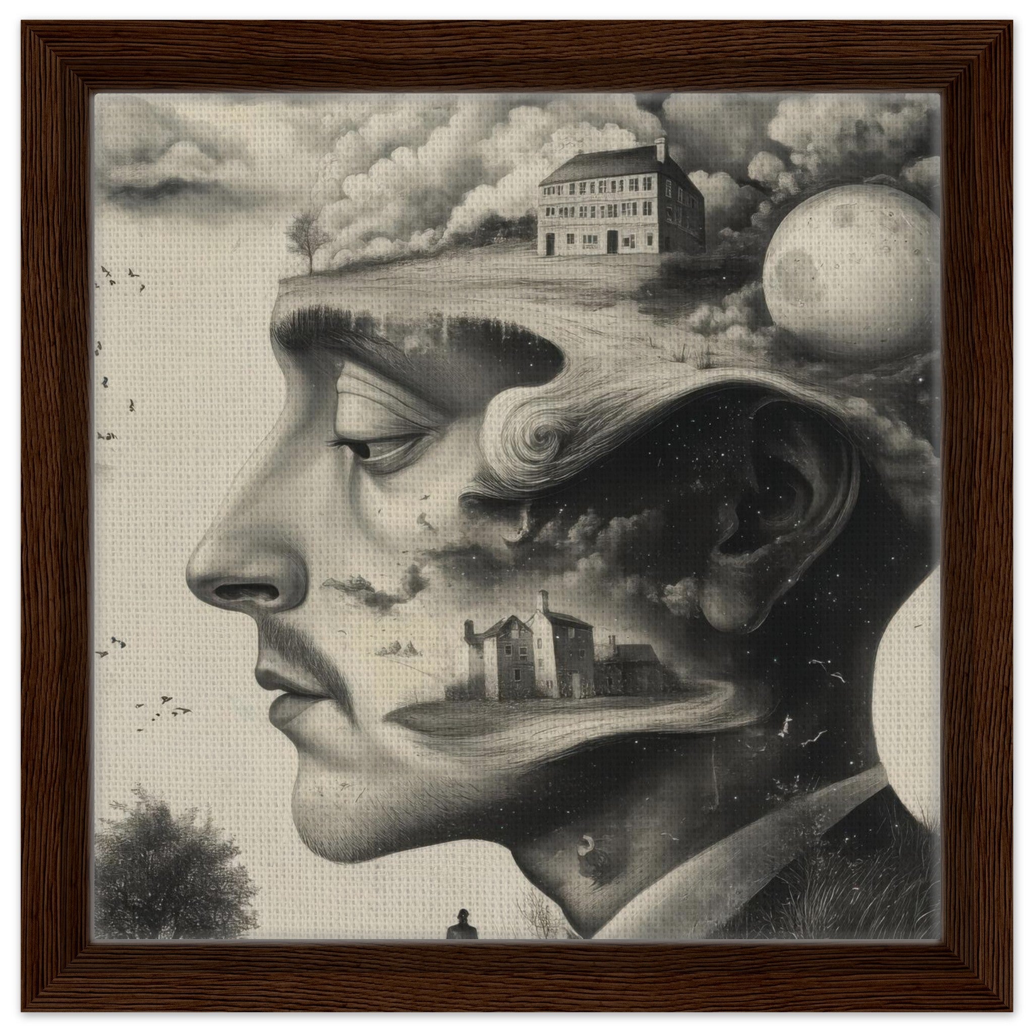 Framed Canvas Square - surrealistic art style 5 - Shop Ai Art WebShop - Digital Art online Store