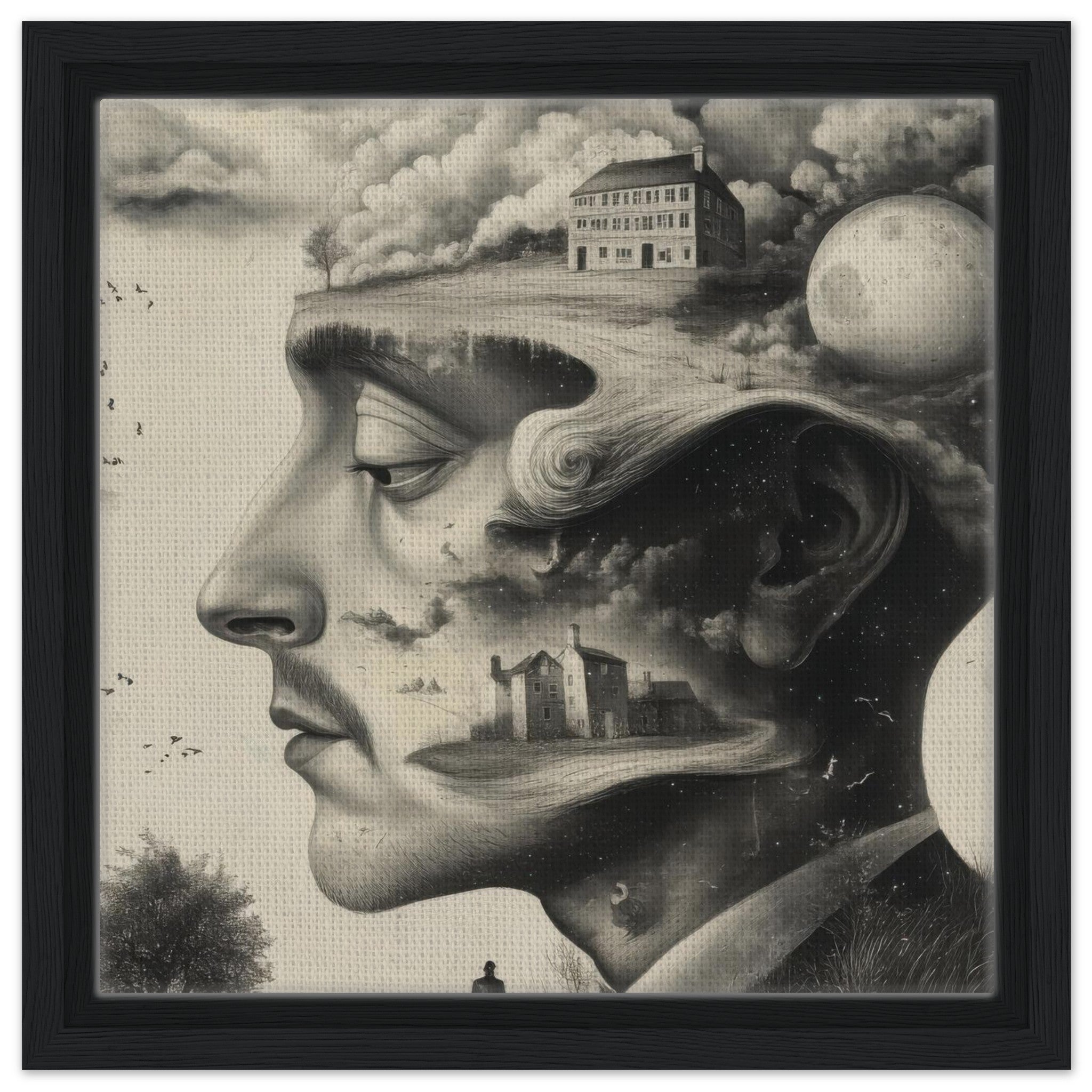 Framed Canvas Square - surrealistic art style 5 - Shop Ai Art WebShop - Digital Art online Store