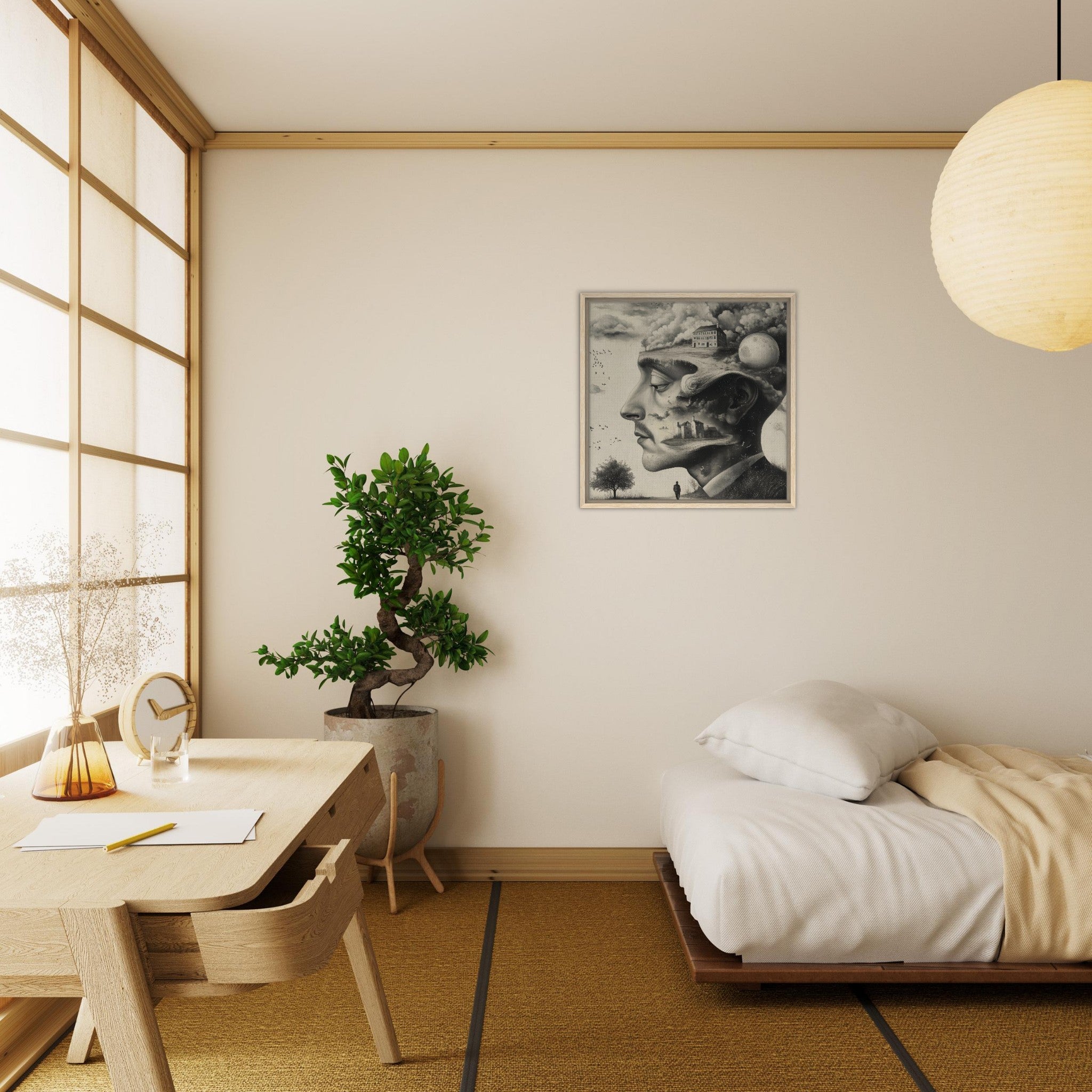 Framed Canvas Square - surrealistic art style 5 - Shop Ai Art WebShop - Digital Art online Store