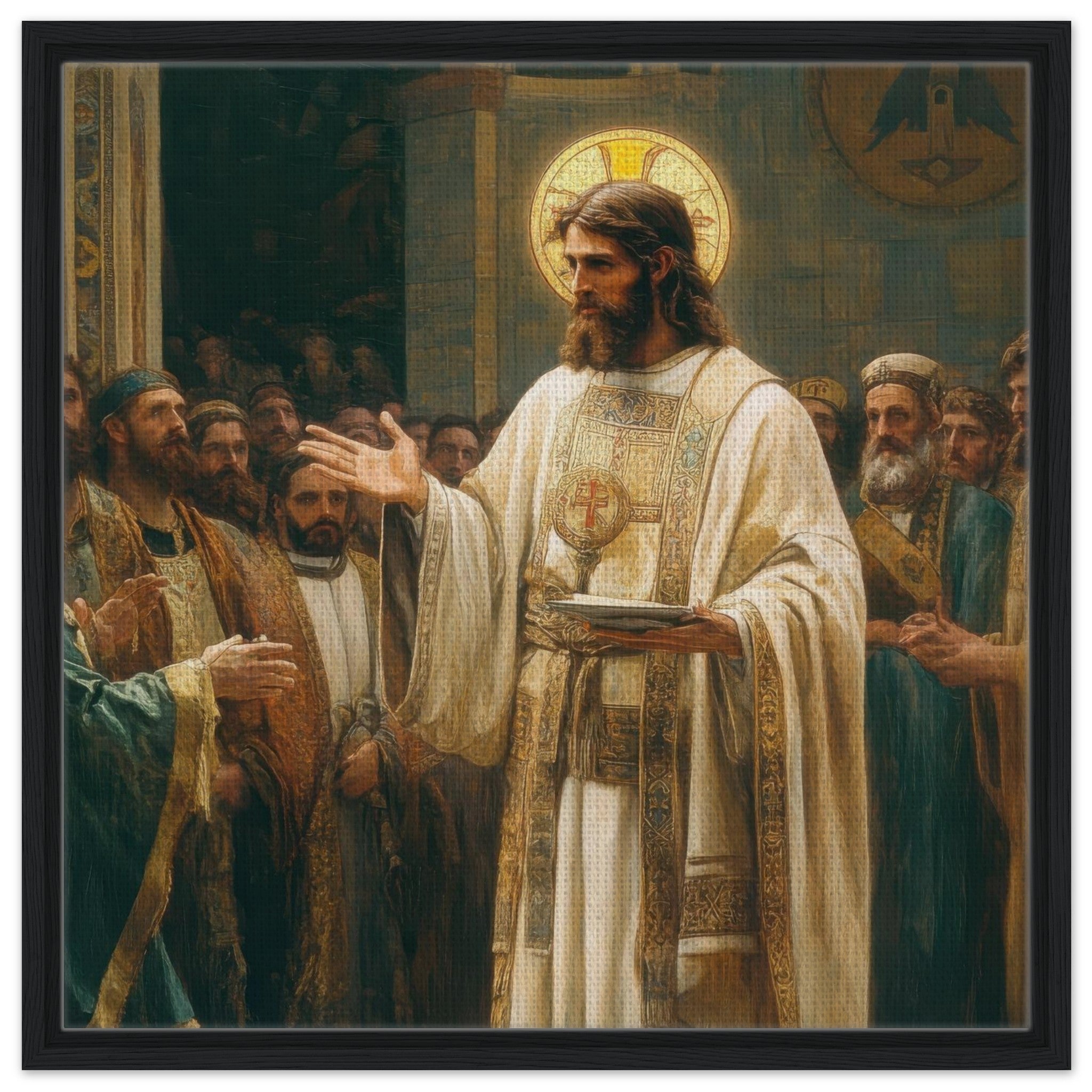 Framed Canvas Square - The Concept of Kind in Church History Analyzing 3 - Shop Ai Art WebShop - Digital Art online Store