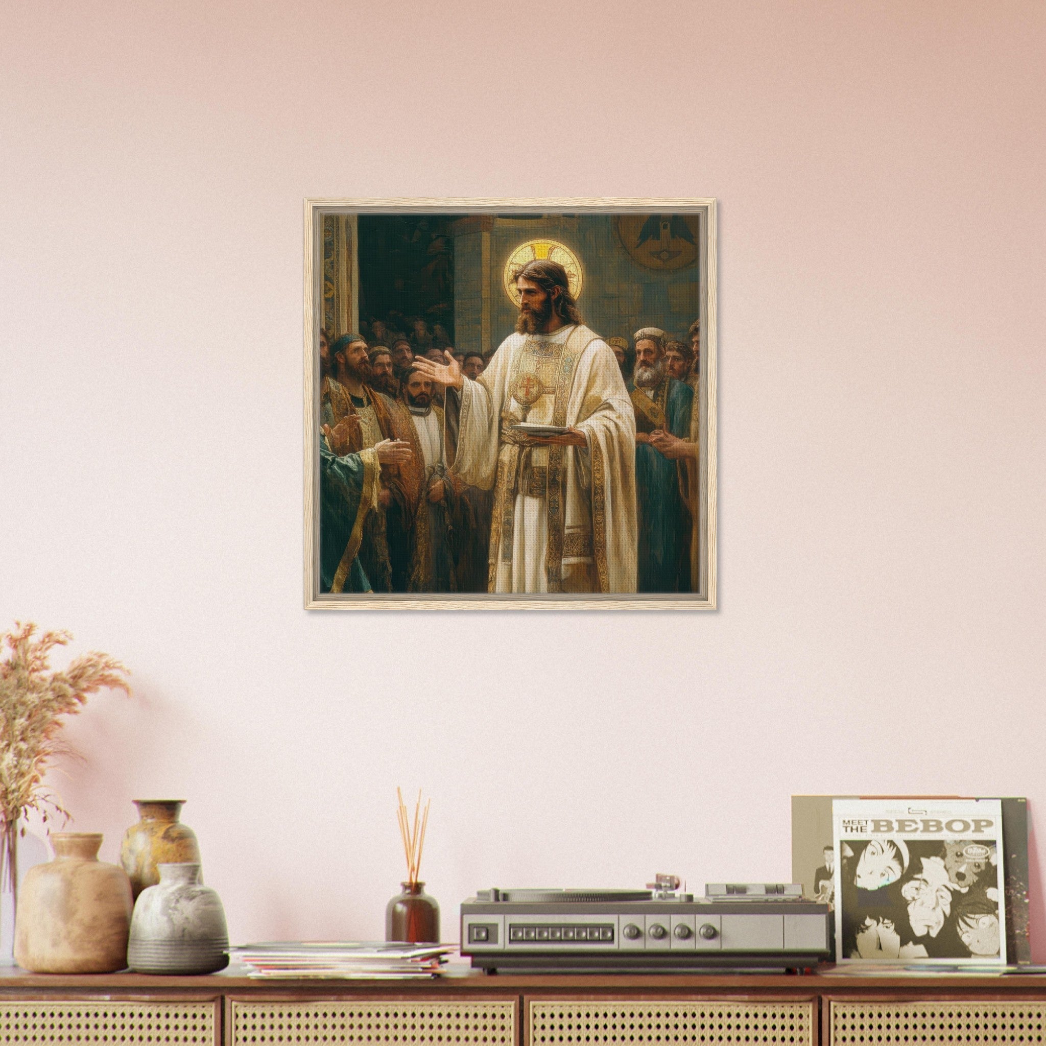 Framed Canvas Square - The Concept of Kind in Church History Analyzing 3 - Shop Ai Art WebShop - Digital Art online Store