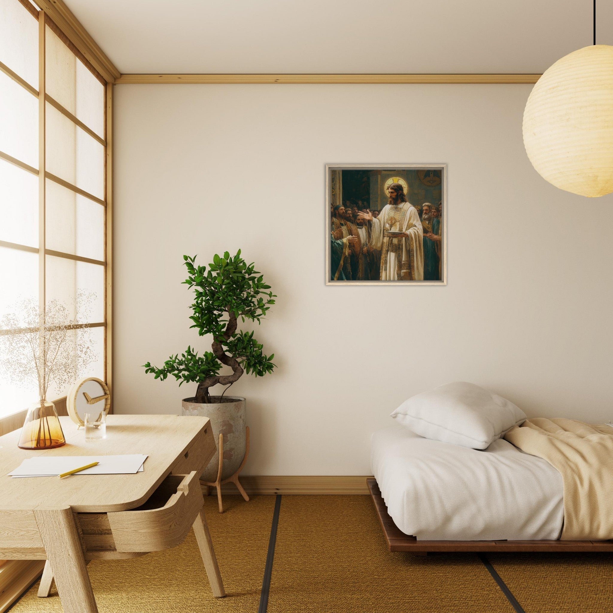 Framed Canvas Square - The Concept of Kind in Church History Analyzing 3 - Shop Ai Art WebShop - Digital Art online Store