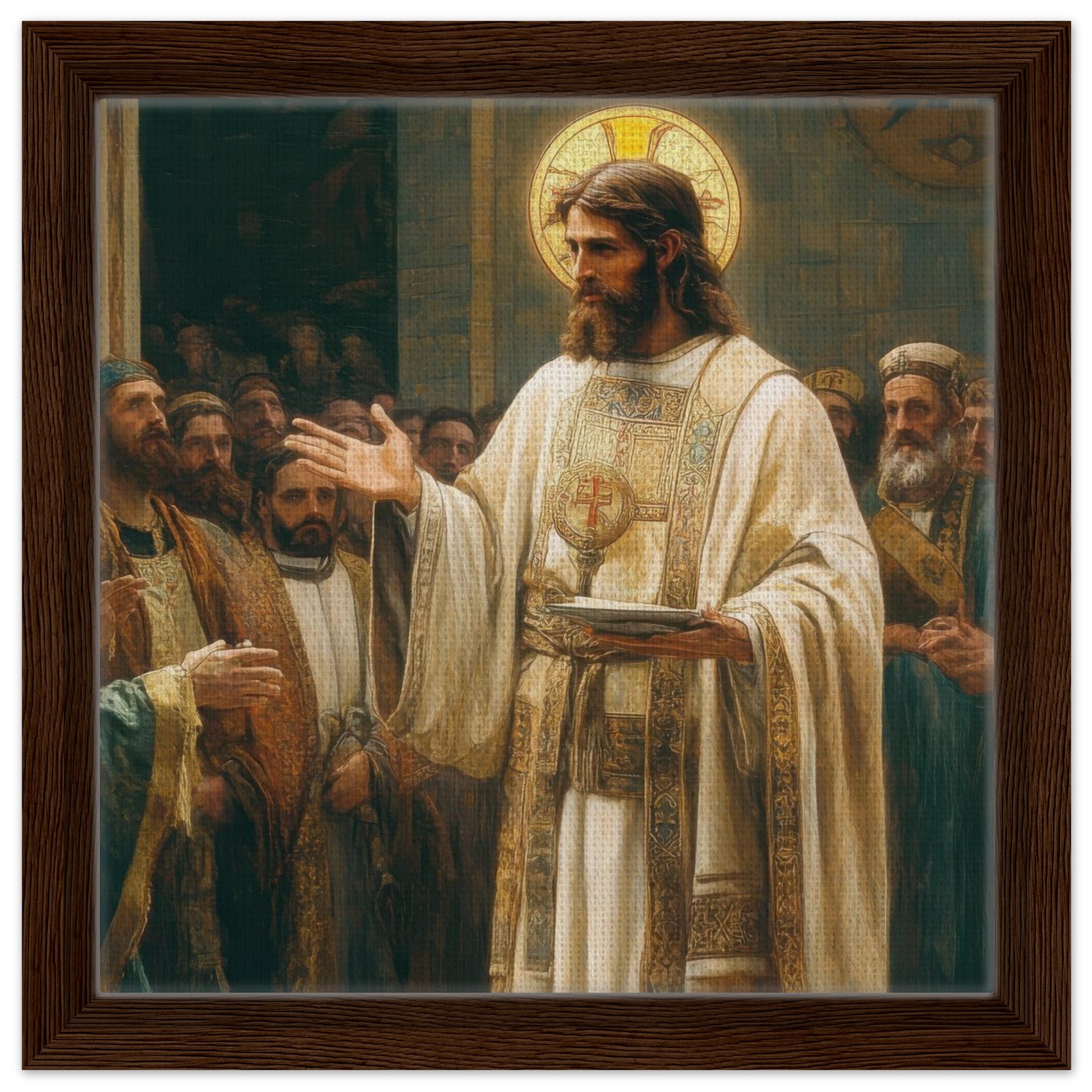 Framed Canvas Square - The Concept of Kind in Church History Analyzing 3 - Shop Ai Art WebShop - Digital Art online Store