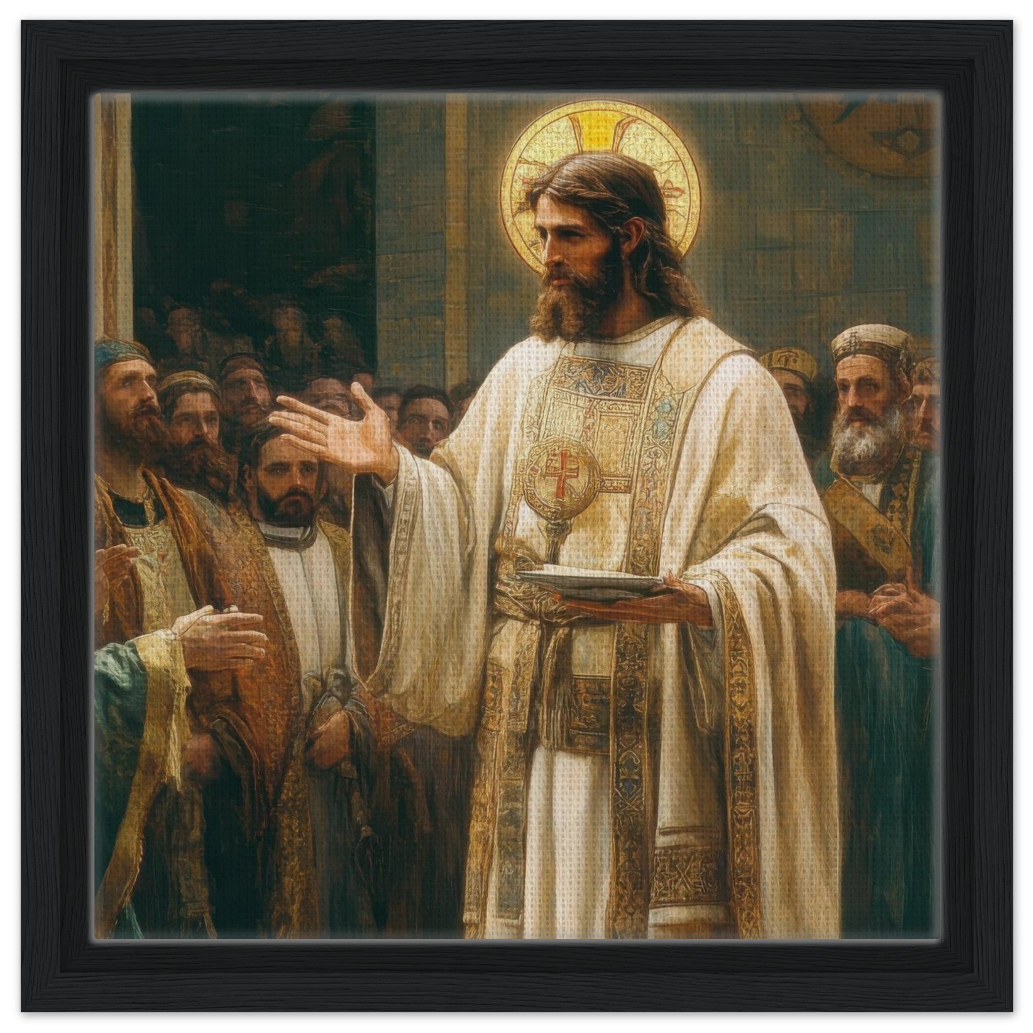 Framed Canvas Square - The Concept of Kind in Church History Analyzing 3 - Shop Ai Art WebShop - Digital Art online Store