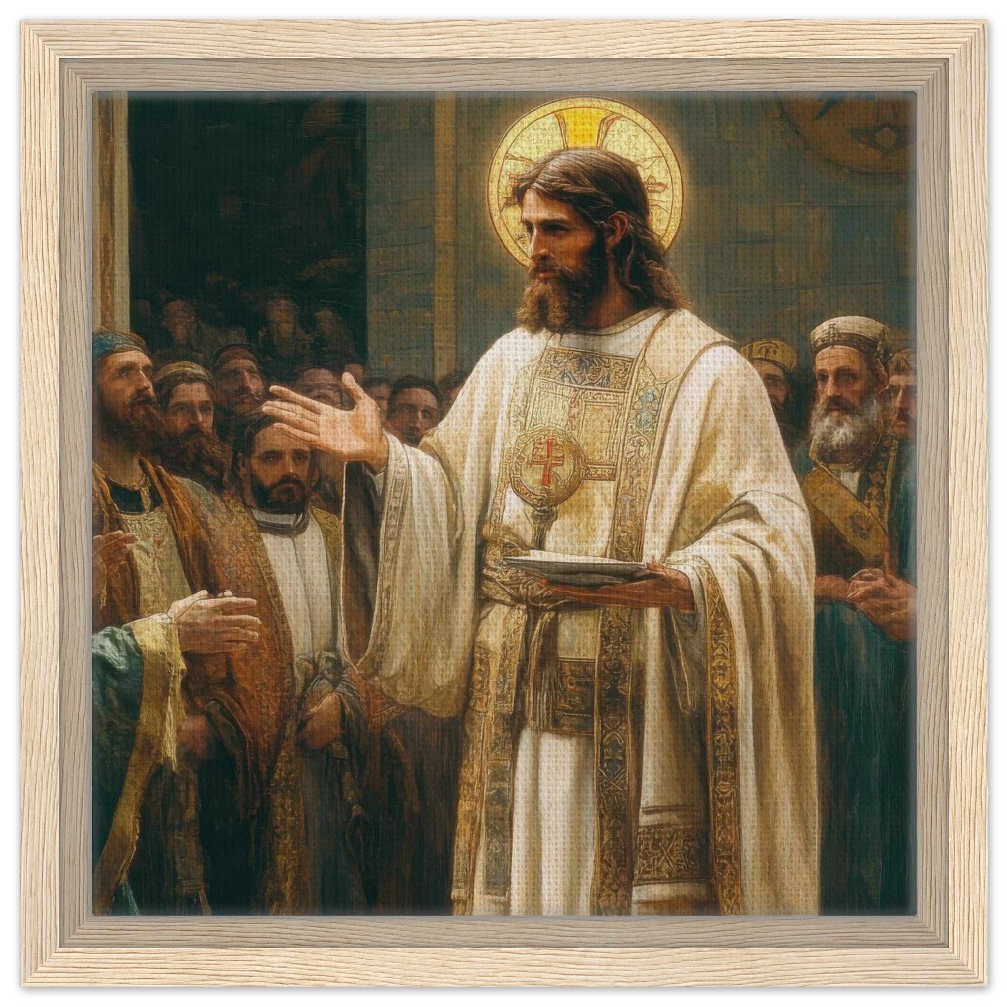 Framed Canvas Square - The Concept of Kind in Church History Analyzing 3 - Shop Ai Art WebShop - Digital Art online Store