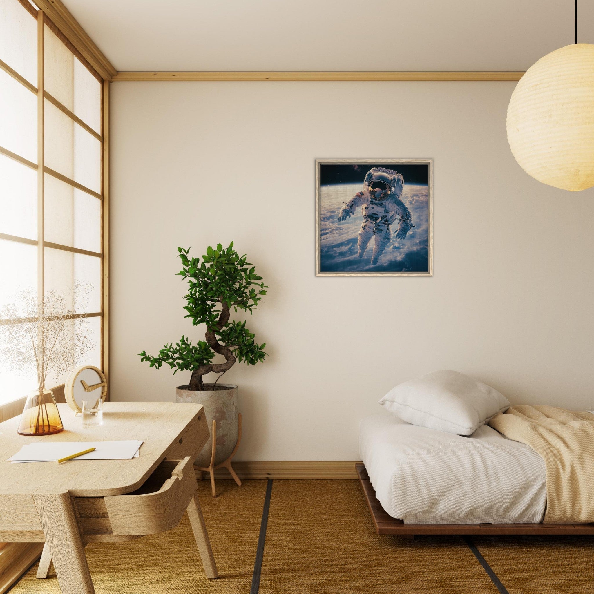 Framed Canvas Square - The psychological challenges of long 3 - Shop Ai Art WebShop - Digital Art online Store