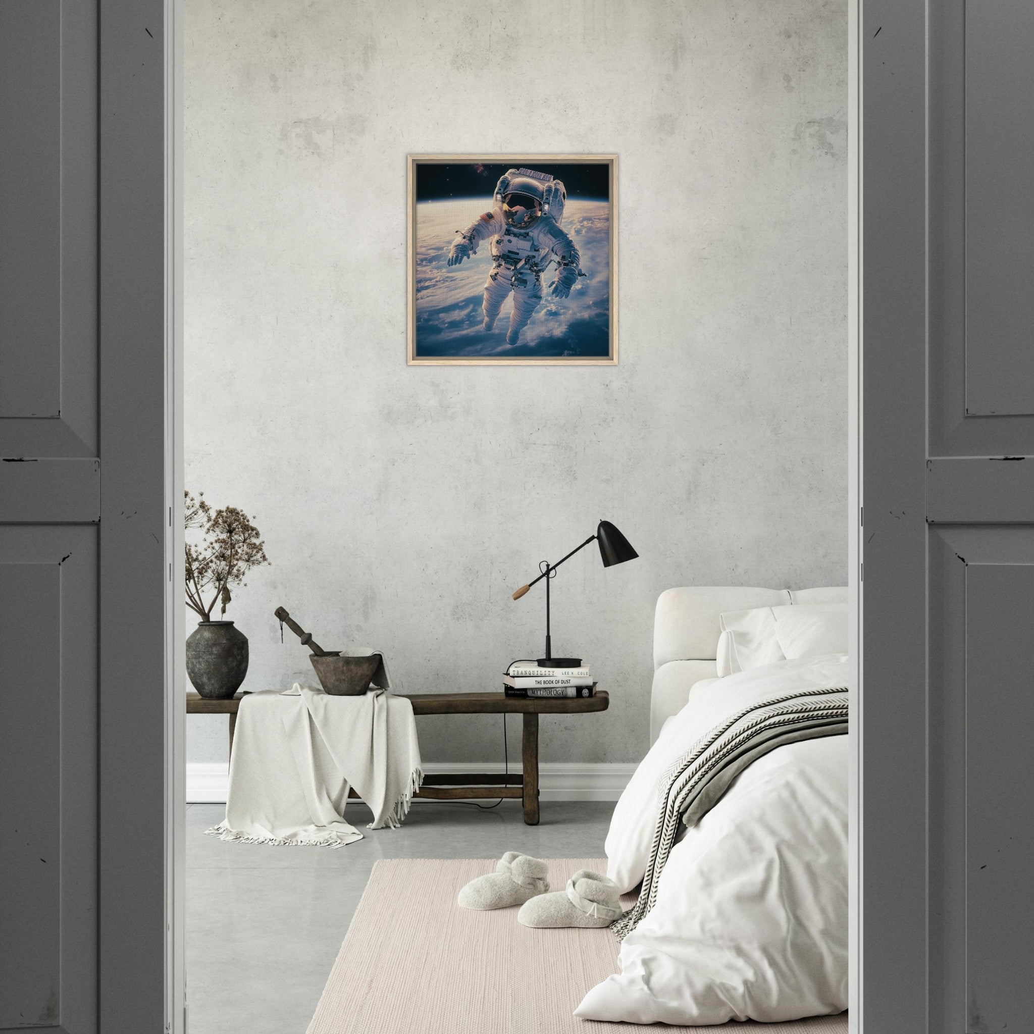 Framed Canvas Square - The psychological challenges of long 3 - Shop Ai Art WebShop - Digital Art online Store